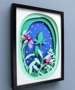 3D-Bastelset DIY - Bastel - Set - Glühwürmchen Grün