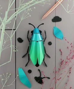 3D-Bastelset DIY - Bastel - Set - Schmuckkäfer Türkis DIY - Bastelsets