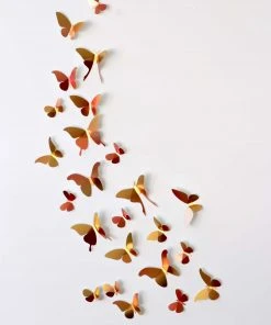 3D-Bastelset DIY - Bastel - Set - Gelb Goldener Schmetterlingsschwarm DIY - Bastelsets