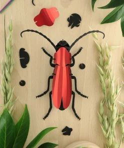 3D-Bastelset DIY - Bastel - Set - Rosalia Käfer - Rot