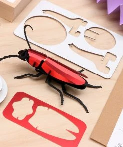 3D-Bastelset DIY - Bastel - Set - Rosalia Käfer - Rot