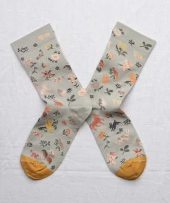 Bonne Maison Motivsocken - Celadon Cherub