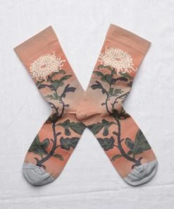 Bonne Maison Motivsocken Chrysantheme