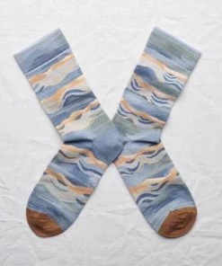 Bonne Maison Motivsocken Mit Wellen Und Sanddünen SALE