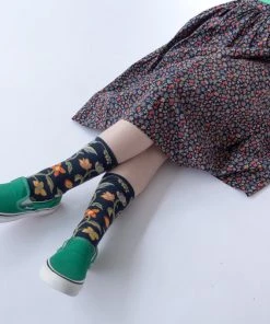 Bonne Maison Motivsocken Blumenranke