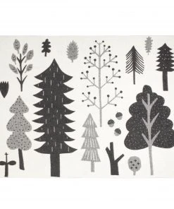 Donna Wilson Forest - Schwarz Weiße Lammwolldecke