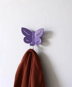 Marnelly AB Garderobenhaken Schmetterling Lila